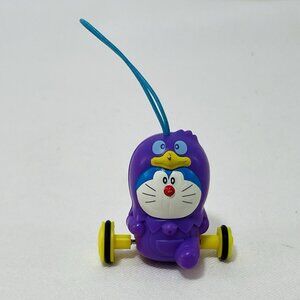 Fujiko Doraemon Mini Figure Strap Bird Costume Wheel Charm Keyring Anime Cartoon